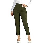 LOVESHOOT Womens Stretchy Dress Pants 2026 Trendy High Waisted Pleated Straight Leg Business Work Casual Trousers