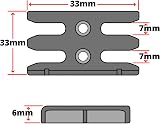 Avocet WMS Universal Espag Mushroom uPVC Window Keep ERKUNIM Strike Plate view 3
