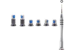 Bfenown Replacement 6pcs/Set Bottom case Screws + 1pcs 5 Point Pentalobe Screwdriver for MacBook Pro Retina 16” A2141 MVVJ2LL/A MVVK2LL/A EMC 3347 2019 Year (Gray)