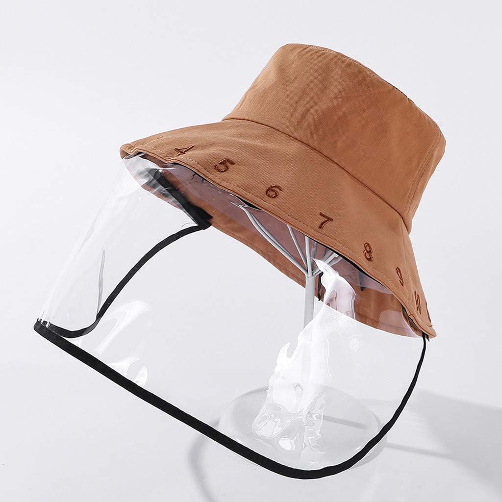 Karooch Protective Face Shield Cover Bucket Hat Anti Spitting Saliva Drool Fisherman Cap with Clear Facial Mask Windproof Dustproof Sand Proof Safety Mask Hat Anti-UV Splash Sun Hat for Women Men