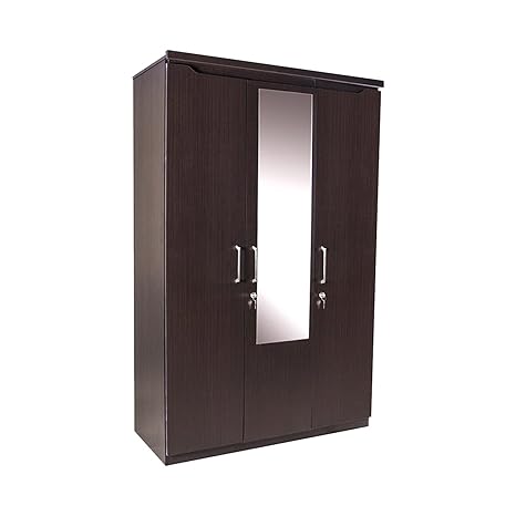 Stylespa Cove Wardrobe With Three Doors Honey Finish Brown