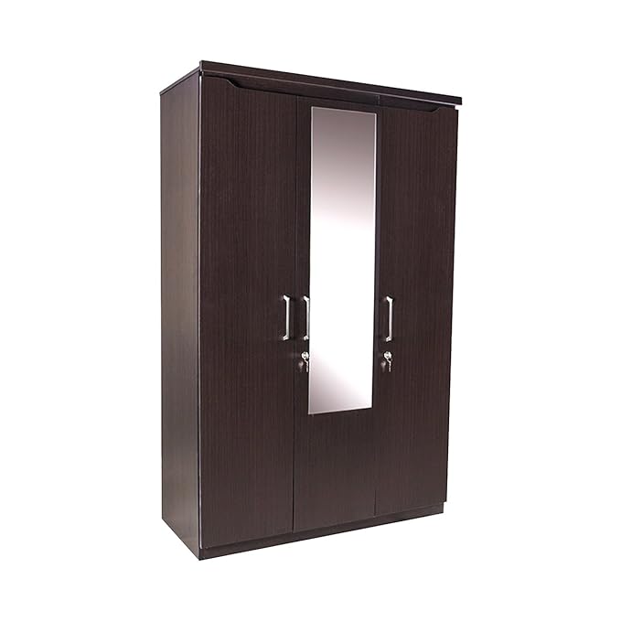 Stylespa Cove Wardrobe With Three Doors Honey Finish Brown