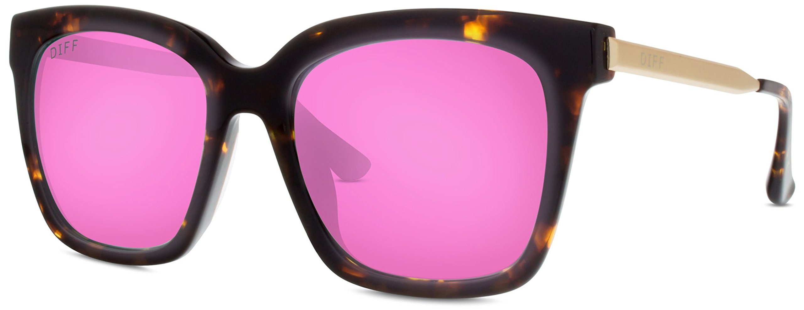 Designer Sunglasses Diff Eyewear Bella Square Glasses 100 UVA