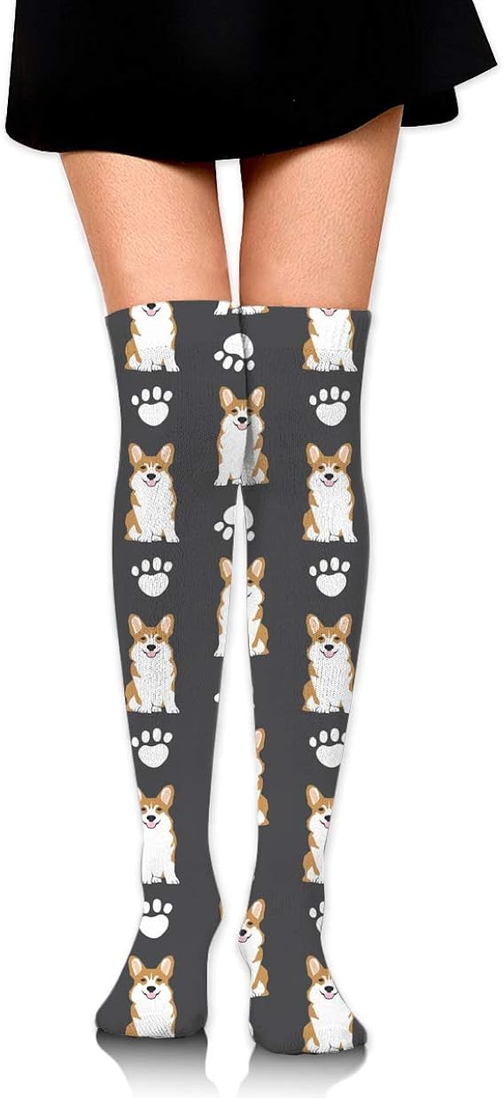 Dog Paw Womens Knee High Socks Classic Running