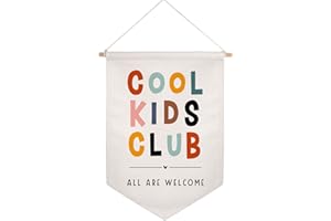 OFLYDESIGNS Cool Kids Club Wall Hanging Banner, All Are Welcome Here, Classroom Wall Decor, Playroom Decor, Boys Room Decor, Boho Nursery Decor, Cool Kids Club Sign, Cool Kids Pennant, Club House Wall Hanging