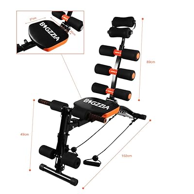 Buy Bigzzia Abdominal Trainer Core Abs Rocket Exercise Chair With Foam Roller Handles Level Adjustable Fitness Crunches Machine Workout Training Bench Online In Indonesia B08b5st44f