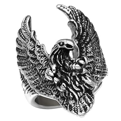 Michelle Vintage Titanum Rings For Men Domineering Silver