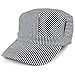 Oversized Men's Classic Denim Stripe Conductor Engineer Cotton Cap - 2XL - Blue/White