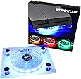 WOWLED Cooling Fan Mini 3 keys Control Gaming USB RGB LED Cooler Thermal Fan Pad for PS4 Playstation 4 XBOX One X Consoles Laptop Notebook PC CPU Coolers Computer Cooling Strip Light Case Fan