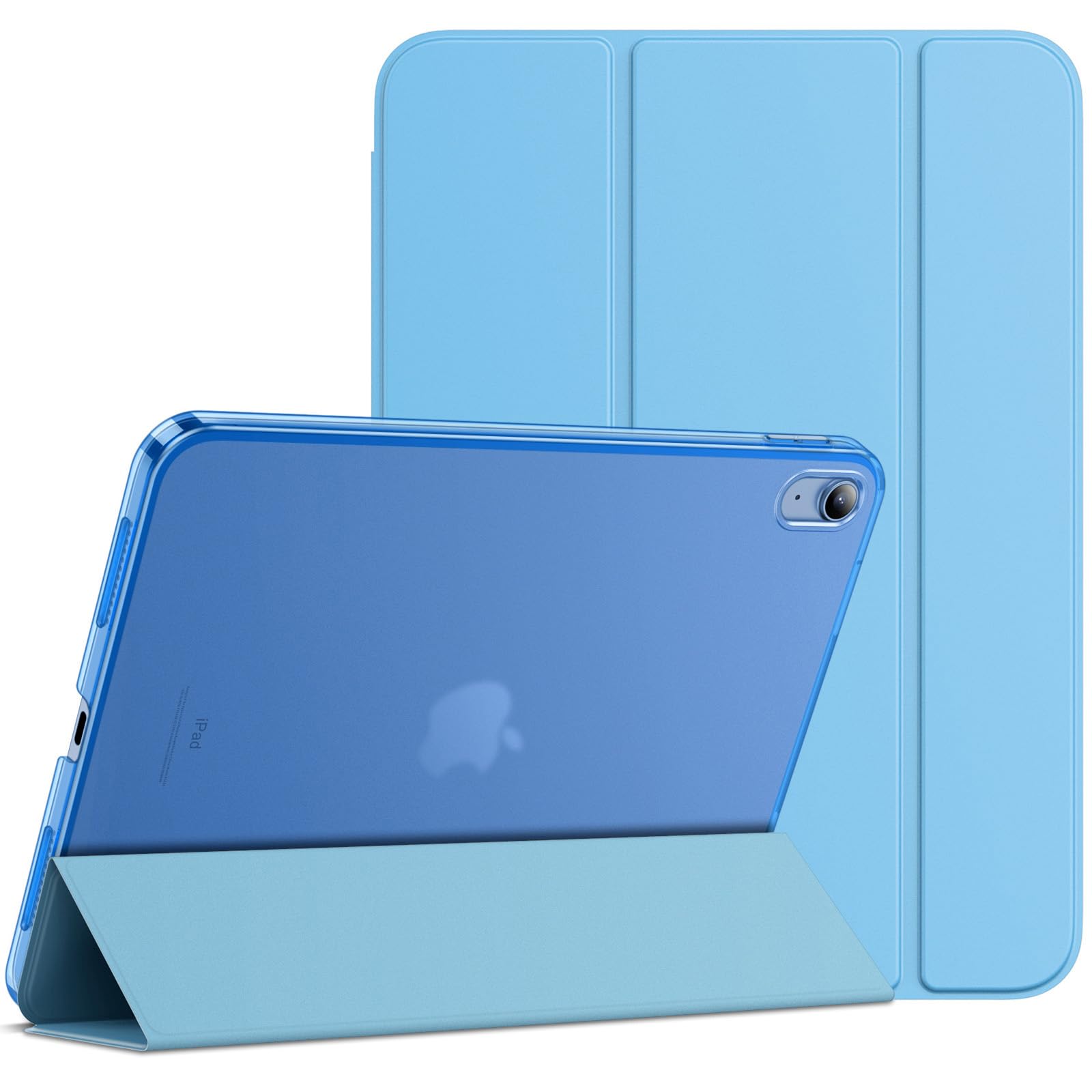 JETech Case for iPad (A16) 11th Generation 11 Inch 2025 / iPad 10th Generation 10.9 Inch 2022, Slim Smart Cover with Hard PC Translucent Back, Supports Touch ID, Auto Wake/Sleep (Sky Blue) — image 1