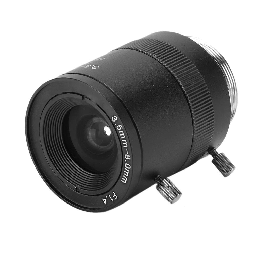 Sonew 720P CCTV Manual Iris Camera Lens, CS-Mount F1.4 3.5-8mm Focal Length 1/3'' Image Format Manual Aperture Lens, for Surveillance Security Camera