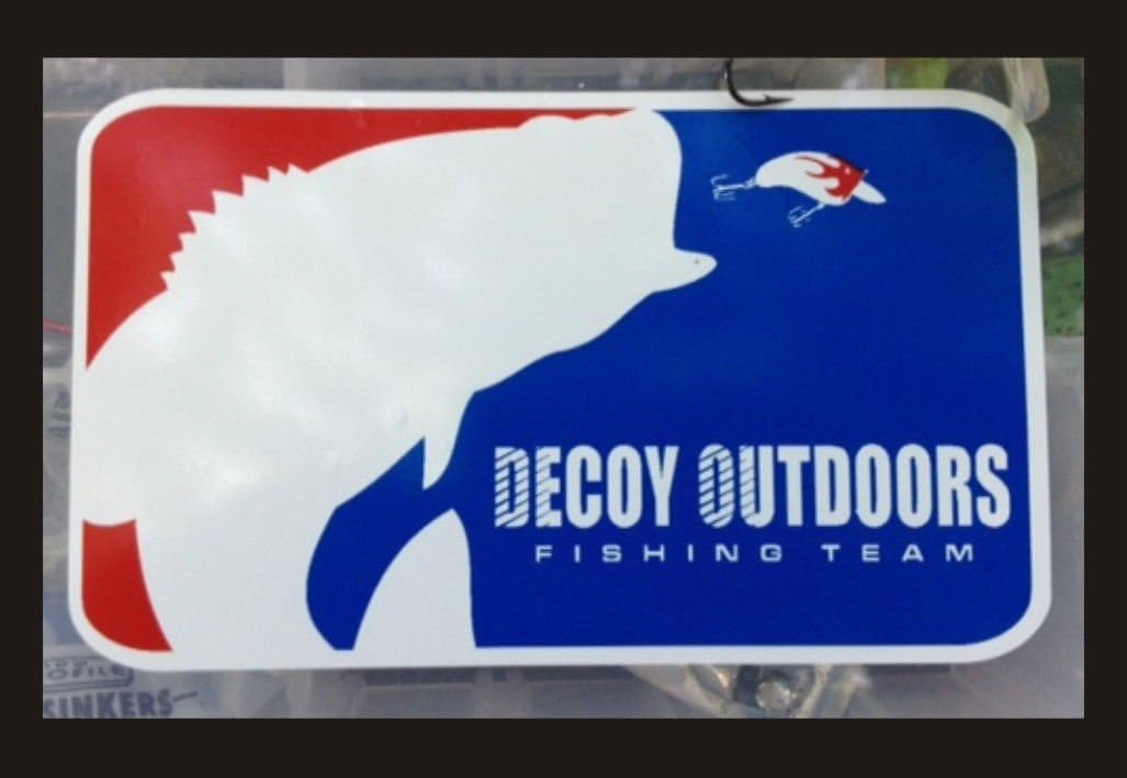 Decoy Outdoors 1 USA Fishing League Logo Sticker, Bass Fishing Sticker Decal, Great for Your Tackle Box, Cooler, Car, Truck, Boat, Fishing Sticker Decal