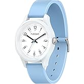F.ZEGAO Large Dial Waterproof Watches for Women Easy Read, 40mm Diameter | Simple Nurse Watch with Second Hand, Ladies Watches with Silicone Band for Swimming