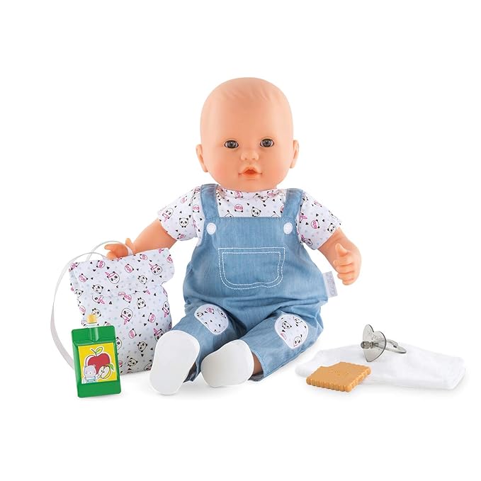 Corolle FPK16 mon Grand poupons Babypuppe mit Set, blau, weiß, 36 cm