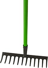 AB Tools Garden Rake Soil Leaves Leaf Raker 12 Teeth Carbon Steel GAR02 view 2