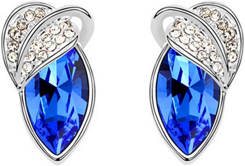MosierBizne Crystal Leaf Teaser Earrings