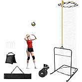 Wiseek Volleyball Setter Training Equipment 8 Adjustable Heights,Sturdy and Durable 130inch Volleyball Setter Training Net 6 Adjustable Angles for Indoor and Outdoor Training