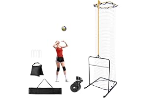 Wiseek Volleyball Setter Training Equipment 8 Adjustable Heights,Sturdy and Durable 130inch Volleyball Setter Training Net 6 Adjustable Angles for Indoor and Outdoor Training