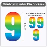 Sara Prints Pack of 3 Numbers for Dustbins 17 cm Self Adhesive Waterproof view 3