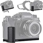 JJC Metal Hand Grip L Bracket for Fujifilm Fuji X-T4 XT4 Anti-Slip Holder, w/Battery Compartment Opening & Arca Swiss Type Quick Release Tripod Mount