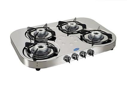 Glen Stainless Steel 4 Burner Gas Stove, Silver (CT1045SSHFAI)