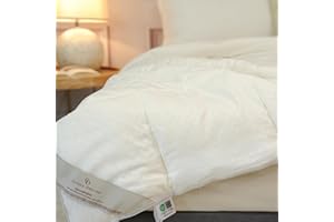 CUDDLE DREAMS Wool Comforter Duvet Insert, 100% Australian Wool Filling with Soft Noiseless Cotton Shell, Natural Warmth (Midweight for All Season, Queen)