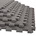 Stalwart 6 Pack Interlocking EVA Foam Floor Mats Black 24x24x0.50