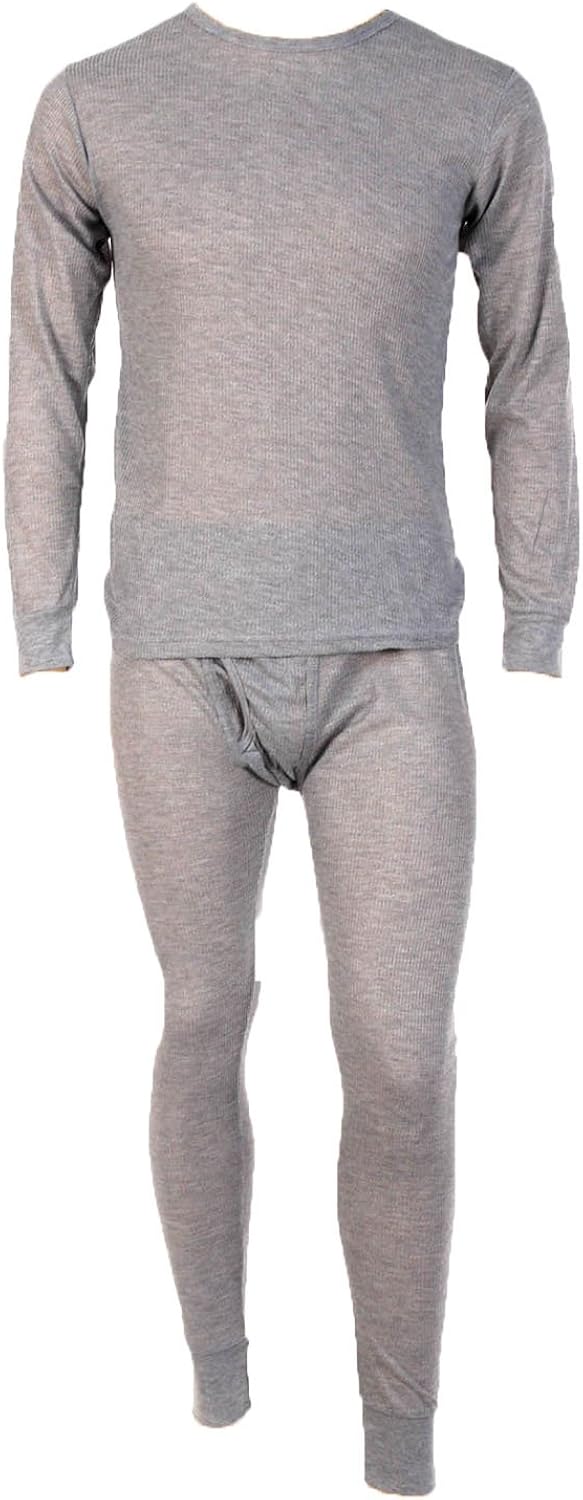 Men's Two Piece Ribbed Long Johns Thermal Underwear Set at Amazon Men’s