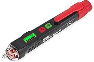 WGGE AC Voltage Tester/Non-Contact Voltage Tester with Dual Range AC 12V-1000V/48V-1000V, Electrical Pen with LCD Display and Flashlight Buzzer Alarm, Detect Wire Breakpoint, Live/Null Wire Tester.