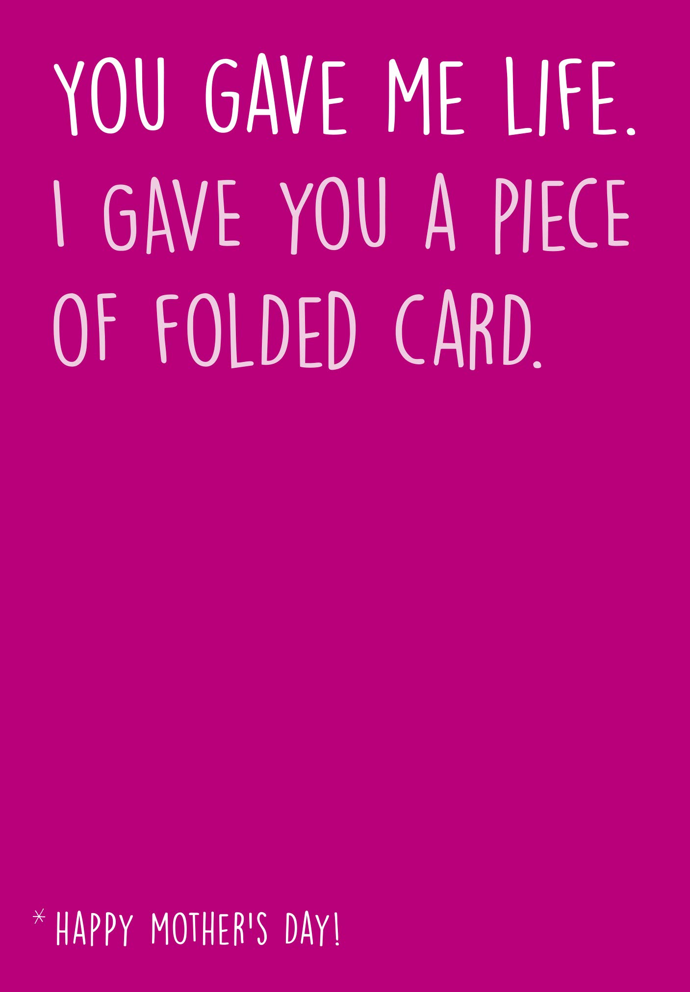 Emotional Rescue Mother's Day Card, Funny Mother's Day Card, Life, Seriously Just Kidding, Open, Mother's Day Card, 124x176mm, multi, SJKM018