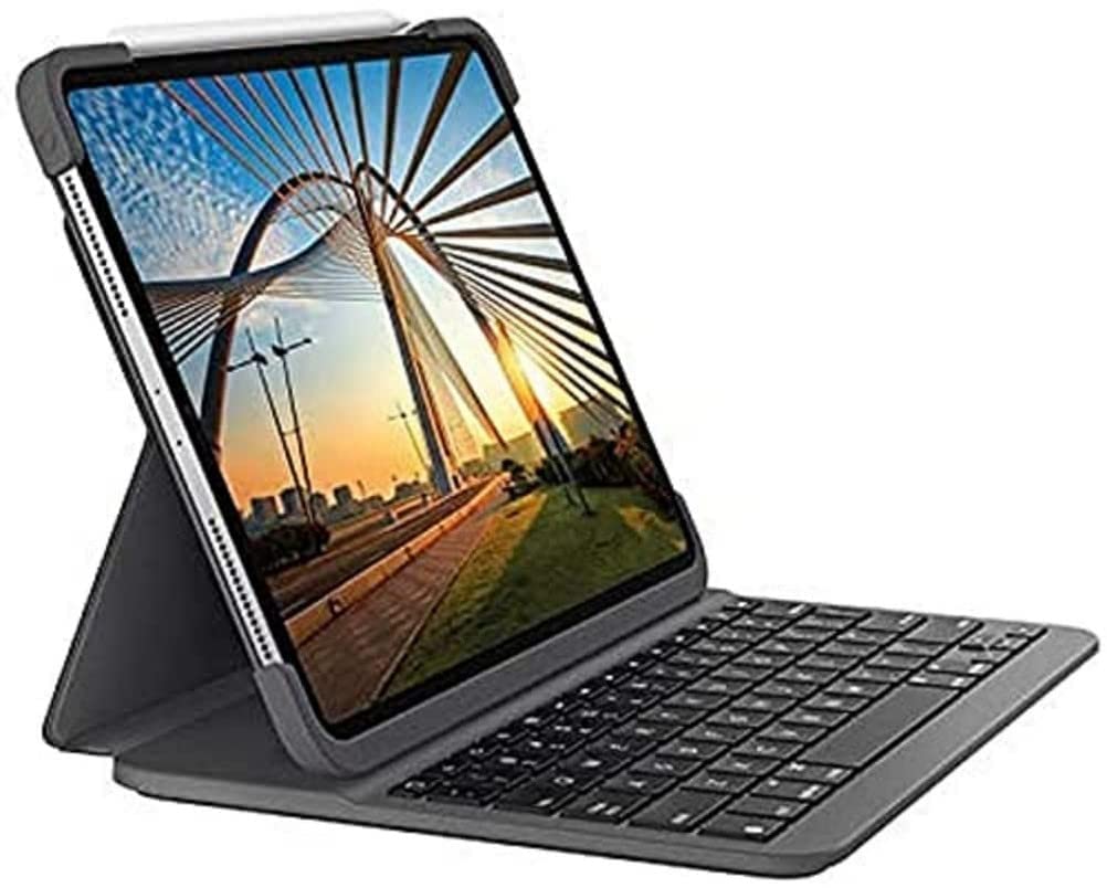 Logitech Slim Folio Pro for 11 inch iPad Pro (1st & 2nd Gen), QWERTY Italian layout