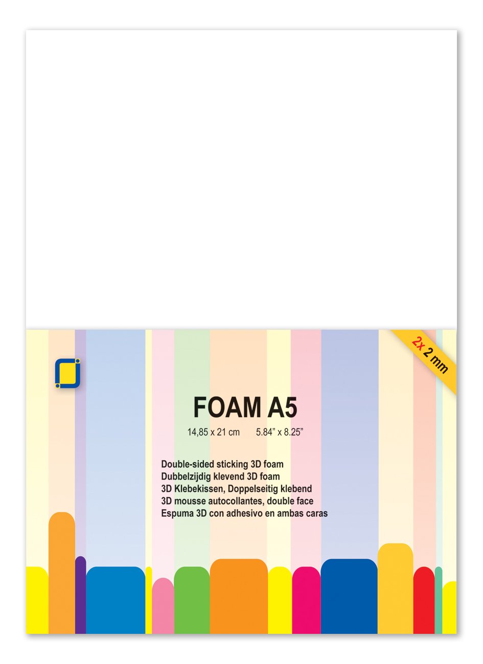 JEJE A5 Foam Sheets-2 mm, Synthetic Material, White