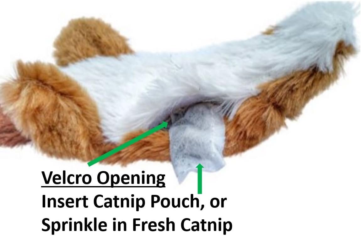 Refillable Catnip Cat Toy with Crinkle Sound and Pouch To Insert More Catnip, Set of 2 : Pet Supplies
