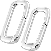 2 Pcs 925 Sterling Silver Jewelry Clasps, Hypoallergenic Necklace Shortener and Bracelet Extender,Lobster Clasp Connectors Carabiner for Women, Pendant Enhancer and Jewelry Making Findings
