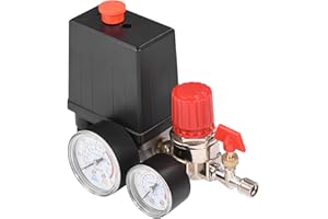 Jadeshay Air Compressor Pressure Regulator, 0.05-1.2Mpa 3000L/min Air Compressor Pressure Switch Control Valve Regulator with
