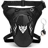 Motorcycle Leg Bag, Thigh Bag for Men Women, Water-Resistant Drop Leg Pouch with Adjustable and Removable Strap, Hands-Free Storage for Motorcycle Accessories, Cycling Hiking, Camping, Fishing