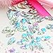 90 pcs 8x13mm Teardrop Light Crystal AB Iridescent Acrylic Special Effect Rhinestone Free Flat Back Samples from GreatDeal68