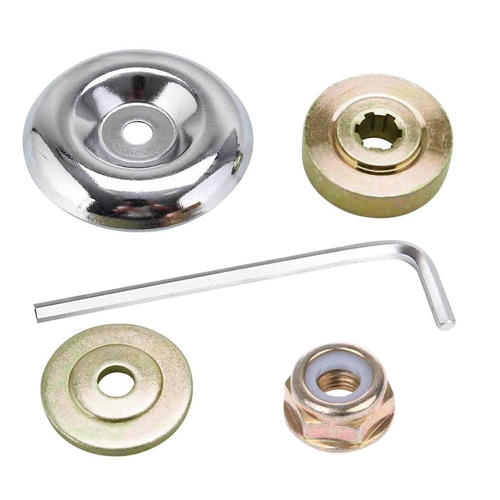JPGhaha Blades Trimmer Adapter Kit Metal 5PCS Universal Brush Cutter Blade Gearbox Nut Attachment Kit Lawnmower Replacement Parts for Parker Strimmer Weed Wacker