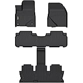 HAFIDI Floor Mats Fit for 2014-2019 Highlander All Weather Protection TPE Anti-Slip Automotive Floor Liners, Fits 1st & 2nd & 3rd Row Full Set Custom Accessories, Black