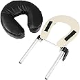 VARIPOWDER Aluminum Adjustable Massage Face Cradle with Pillow Cushion,Standard Universal Massage Table Bed Face Cradle Comfort Beauty Spa Headrest Bed face Cradle for Tables