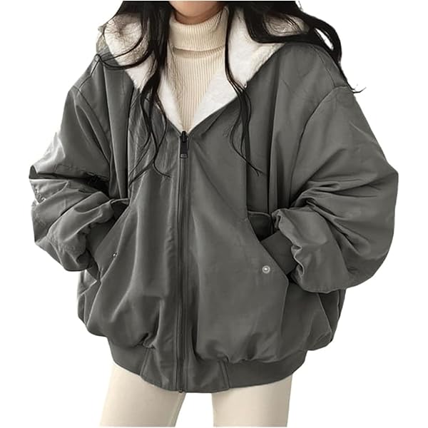 Winter Y2K Cottagecore Jackets for Women Chunky Fleece Zip Up