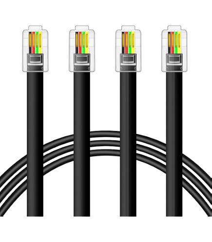 thumbnail image 2 of 20 Pack 10ft Telephone Handset Receiver Coil Cords – 4P4C Connector – Black 2 of 4