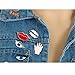 Enamel eyes lips hands BAND AWESOME Pin Set Brooches Patches for Clothes/Bags/Backpacks/Jackets