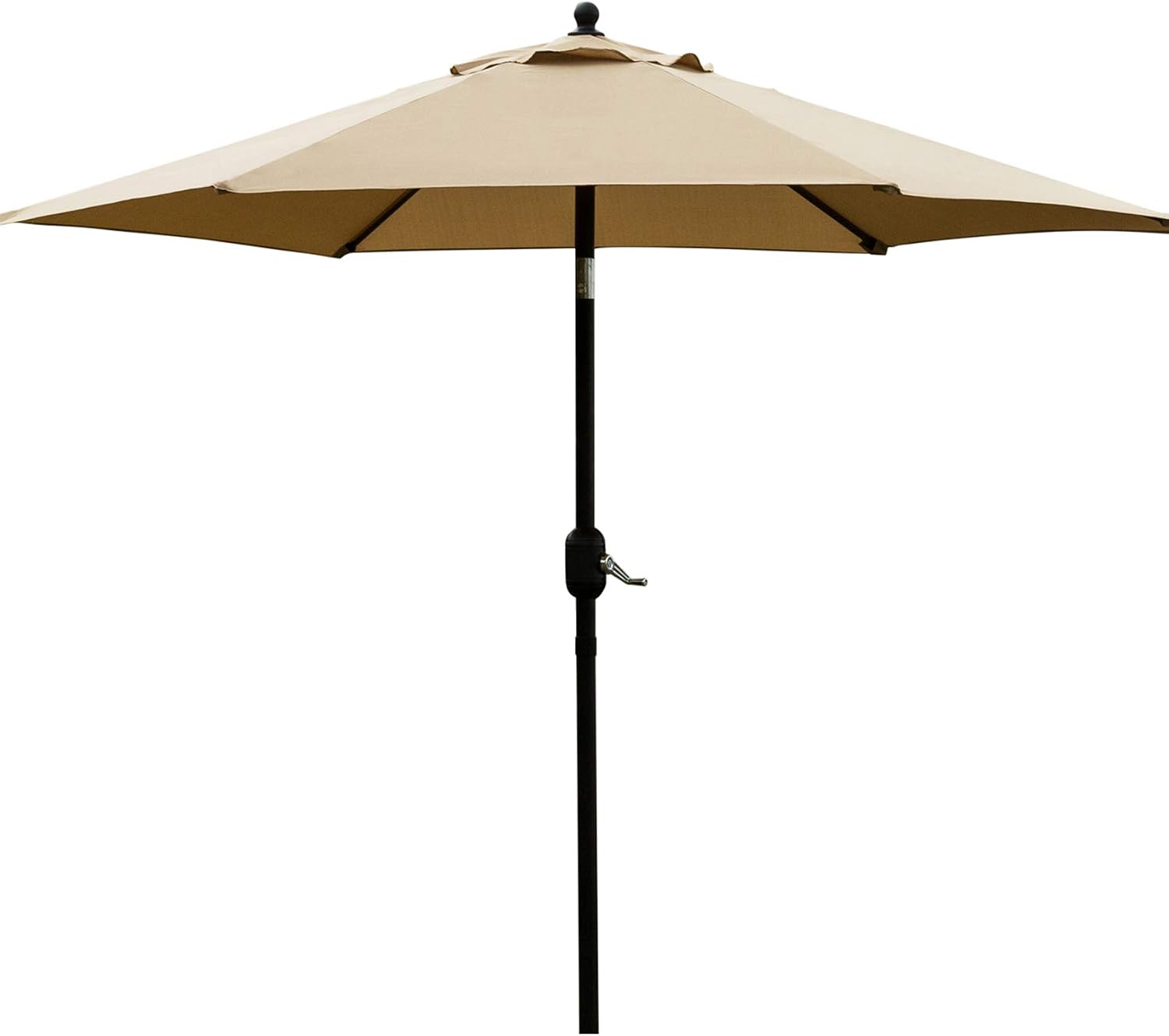 Sunnyglade 7 5 Patio Umbrella Outdoor Table Market Umbrella With Push Button Tilt Crank 6 Ribs Tan Amazon Ca Patio Lawn Garden