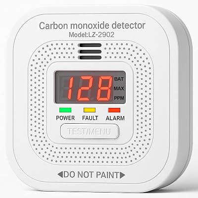 ZYTA Carbon Monoxide Detector CO Alarm with 10 Year Sealed Battery Figaro LCD