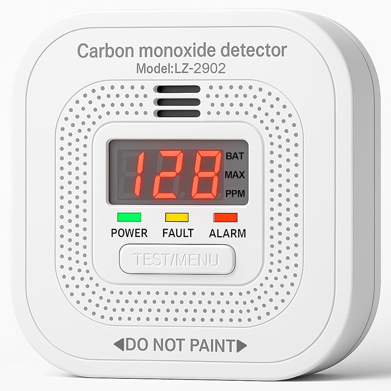 ZYTA Carbon Monoxide Detector CO Alarm with 10 Year Sealed Battery Figaro LCD