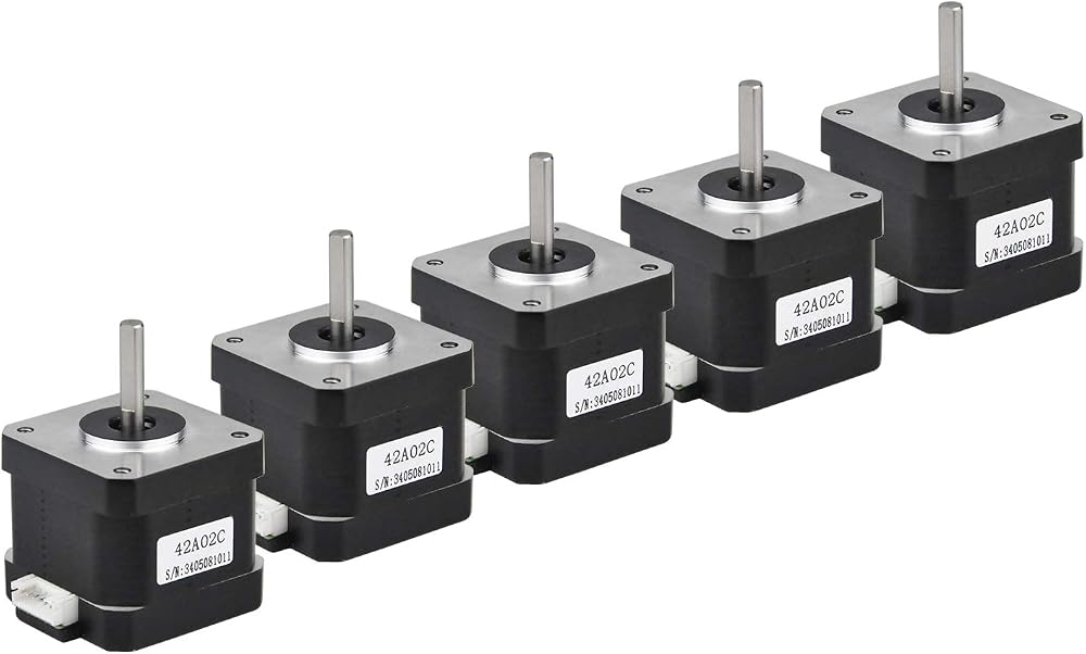 Nema 17 Stepper Motor 5PCS 1.5A 42Ncm 4-Wire 30cm Cable 3D Printer