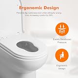 Ibergrif M41001-2 D Shape Family Toilet Seat White Soft Close with Built-in view 8