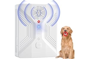 BRENNENSTUHL Anti Barking Device, Dog Bark Deterrent Devices Ultrasonic Dog Barking Control with 4 Modes, Stop Barking Dog Devices Up to 30kHZ Range, Stop Neighbors Dog from Bark(White)