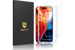 UNBREAKcable 2-Pack Screen Protector for iPhone 17 Pro Max Tempered Glass | Military Grade Shatterproof, 9H+ Hardness, 99.99%
